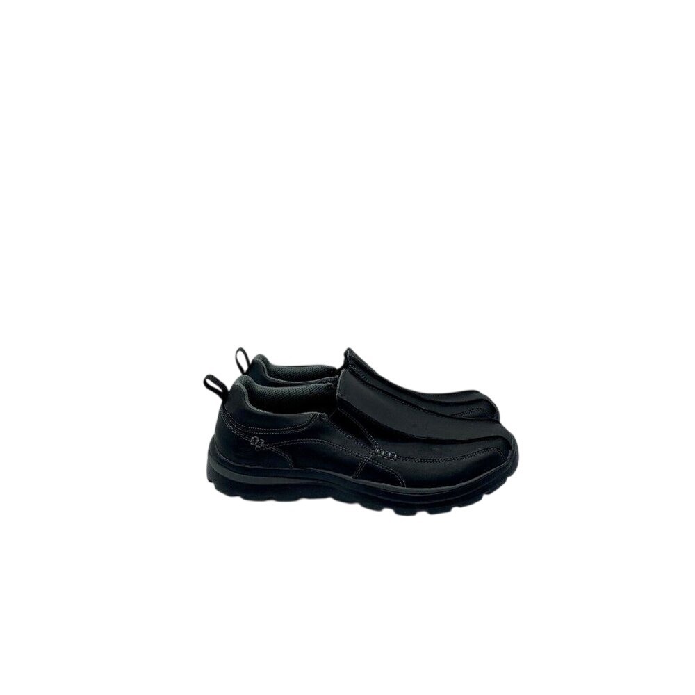 Skechers‎ Mens Size 6.5 Black Leather Memory Foam Relaxed Fit Loafers SN#93889L